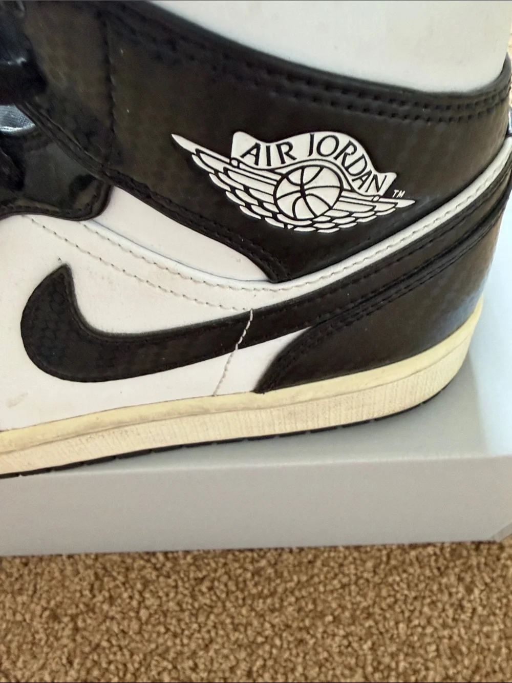 Nike Air Jordan 1 Mid Black and White Men's Sneakers